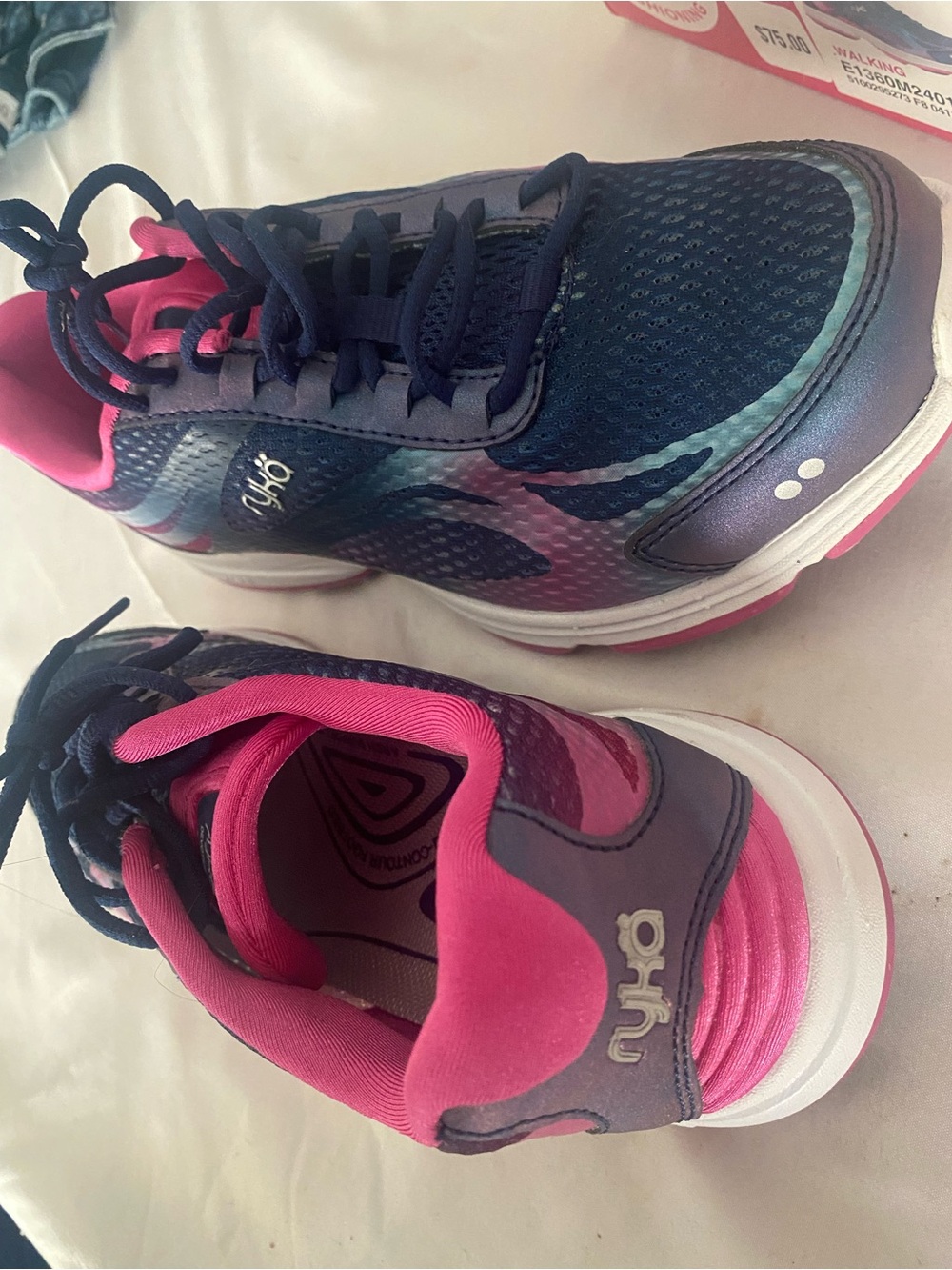 Ryka Devotion Plus 2 Walking Shoes Blue Pink Women's 8W NIB - Picture 4 of 13